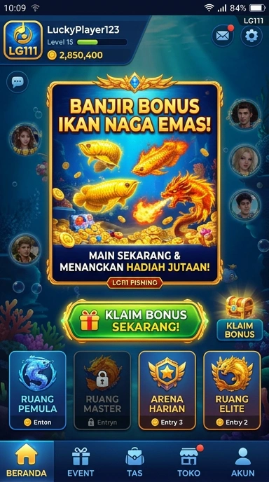 Layar utama lg111 — antarmuka bersih setelah instalasi